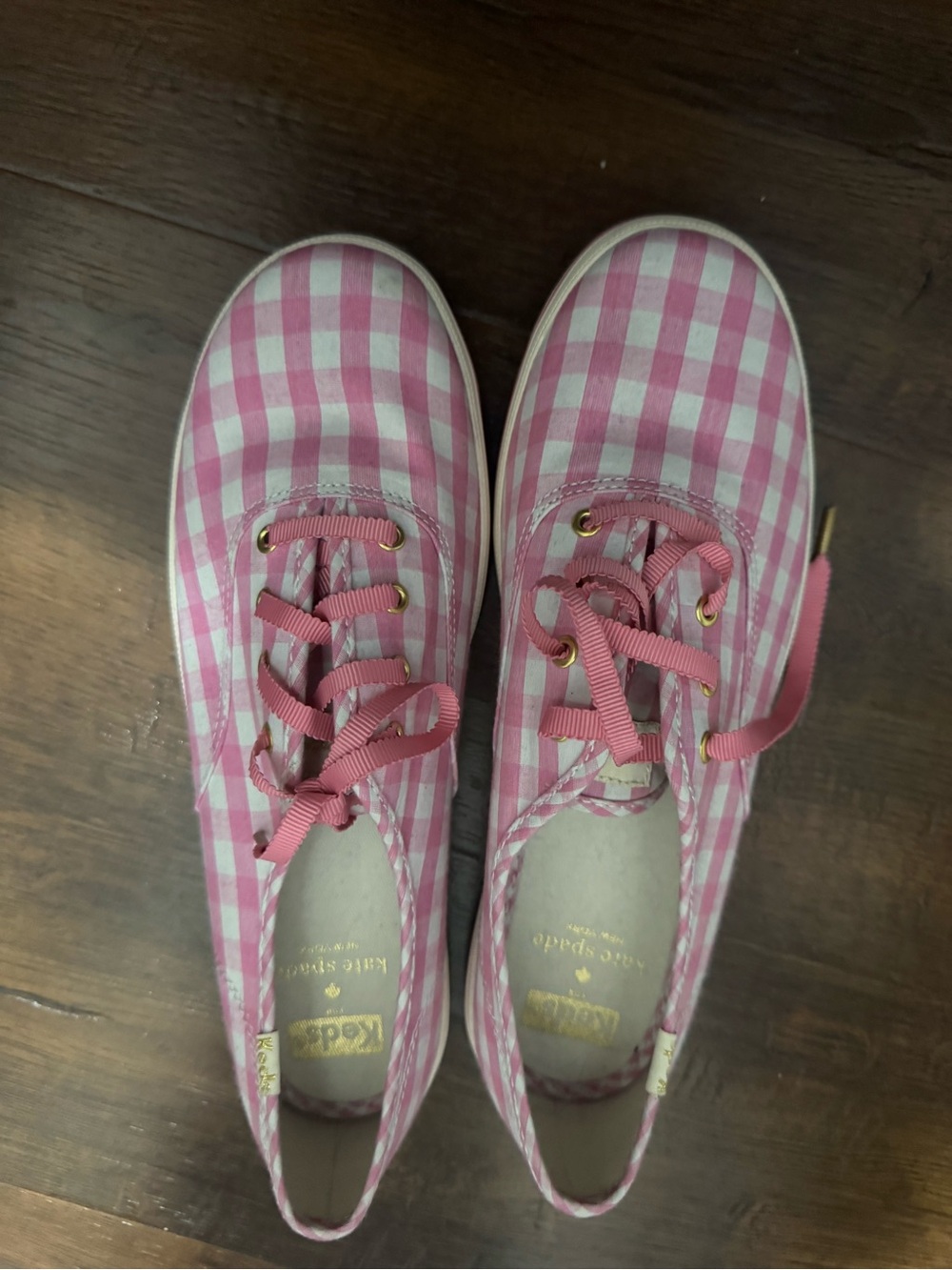 Women’s keds Kate Spade Gingham Canvas Lace-Up Sneakers